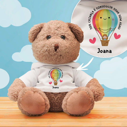 Peluche "Ser criança é conseguir voar sem asas"