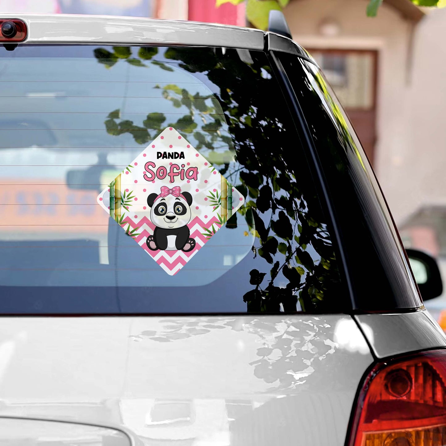 Tapa-sol e/ou placa para carro "Cute Panda"