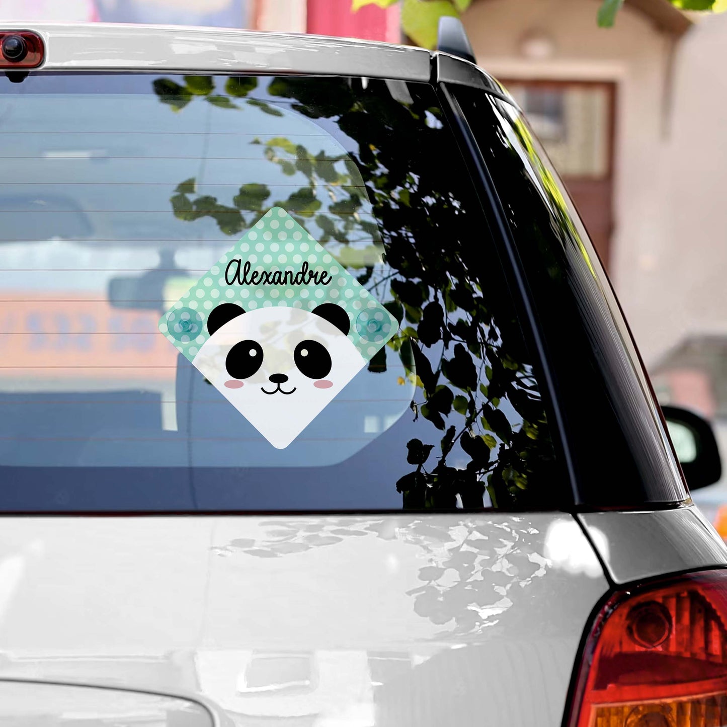 Tapa-sol e/ou placa para carro "Panda Gigante"