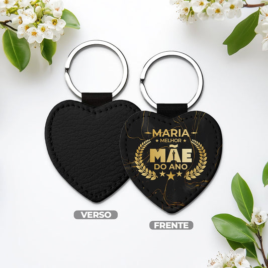 Porta-chaves coração "Óscar: melhor mãe do ano"