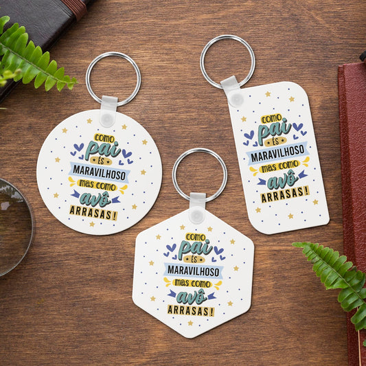Porta-chaves MDF "Como Avô-Avó Arrasas"