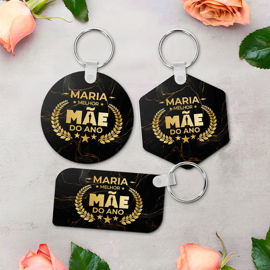 Porta-chaves MDF "Óscar: melhor mãe do ano"