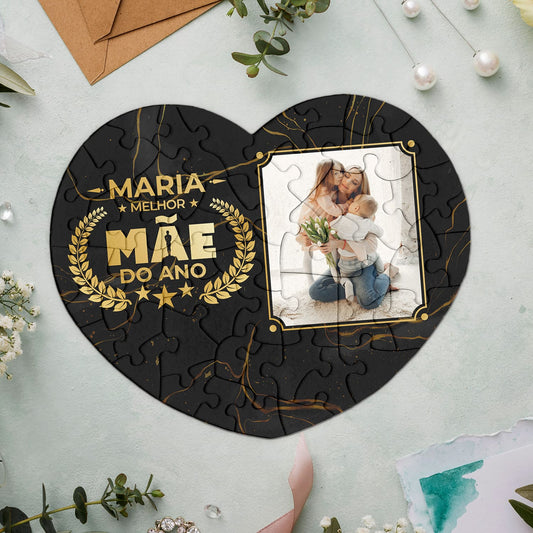 Puzzle coração "Óscar: melhor mãe do ano"
