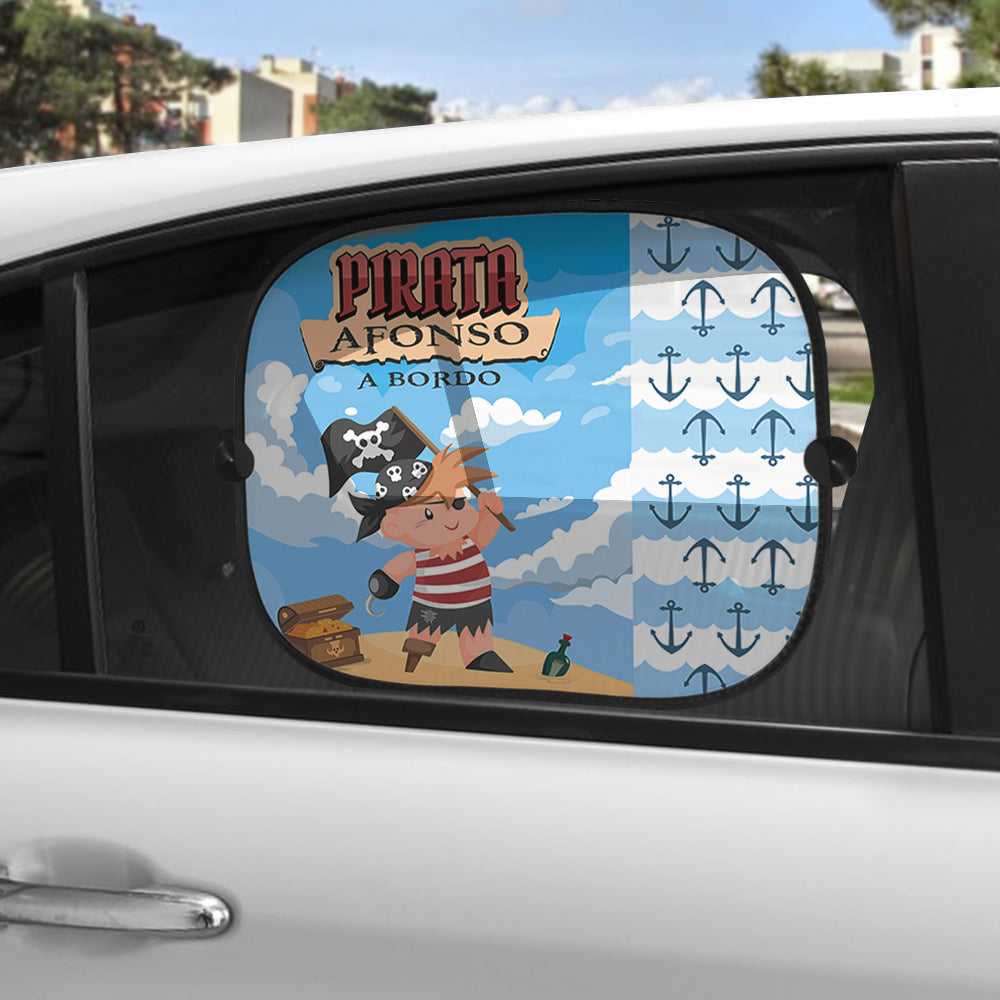 Tapa-sol e/ou placa para carro "Pirata"