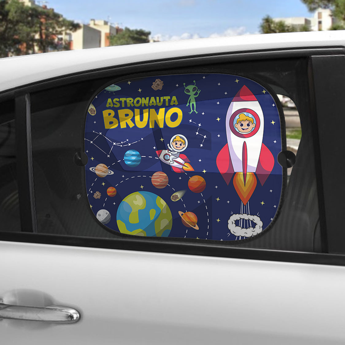 Tapa-sol e/ou placa para carro "Astronauta"