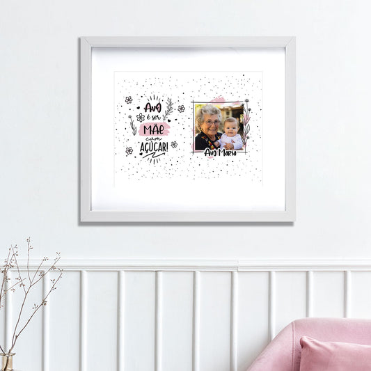 Quadro "Avó é ser Mãe com Açúcar"
