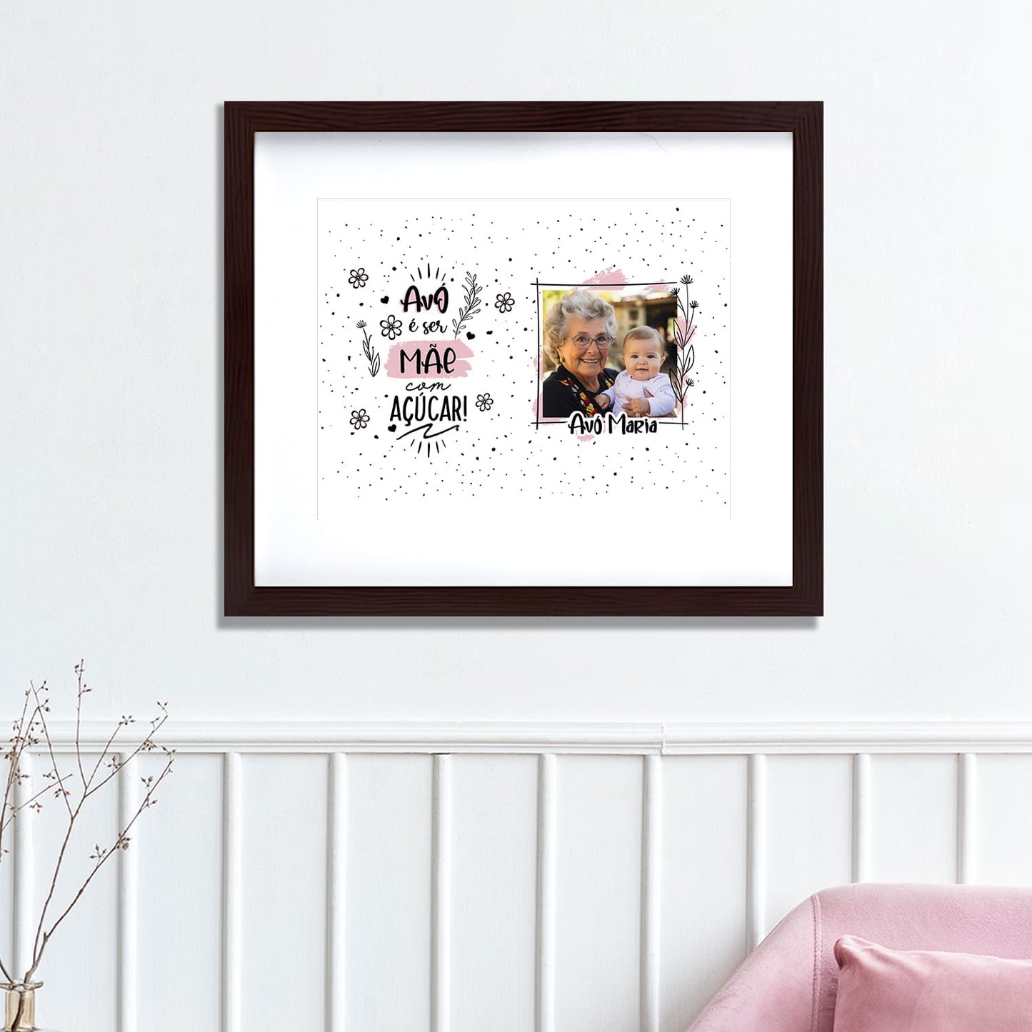 Quadro "Avó é ser Mãe com Açúcar"