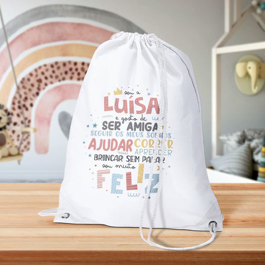 Sacola "Sou muito feliz"