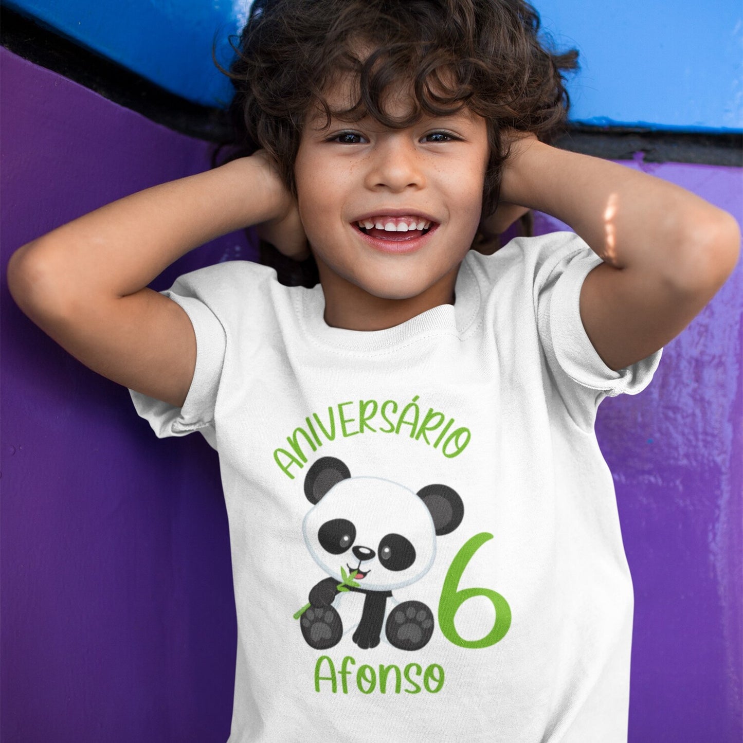 T-shirt de Aniversário Criança "Panda"