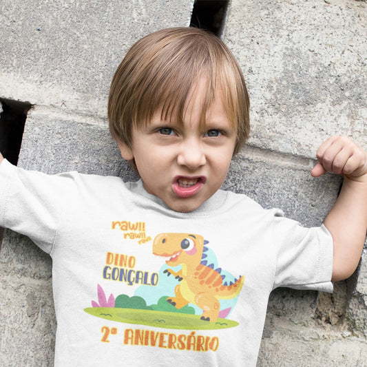 T-shirt de Aniversário Criança "Dino"