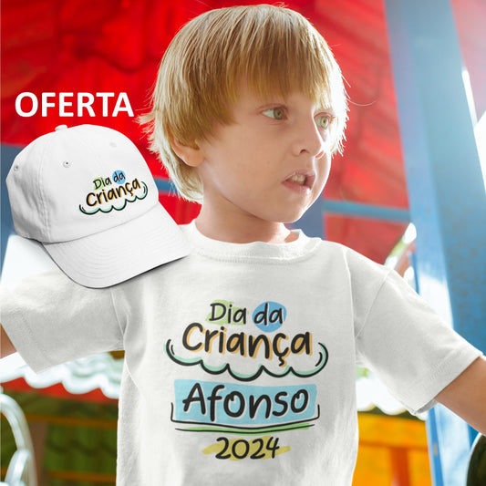T-shirt 100% Poliéster + OFERTA boné "Dia da Criança"
