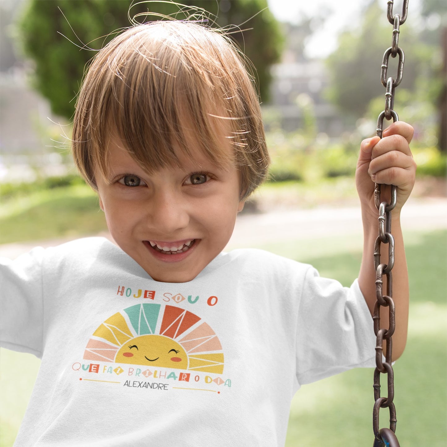 T-shirt "Hoje sou o sol que faz brilhar o dia"