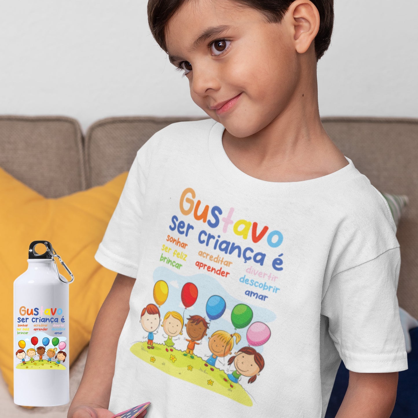 T-shirt e/ou garrafa "Ser Criança"