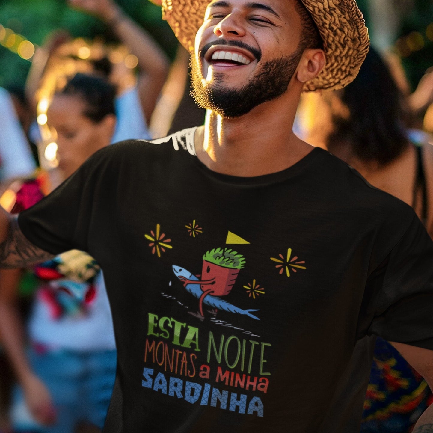 T-shirt "Esta noite montas a minha sardinha"