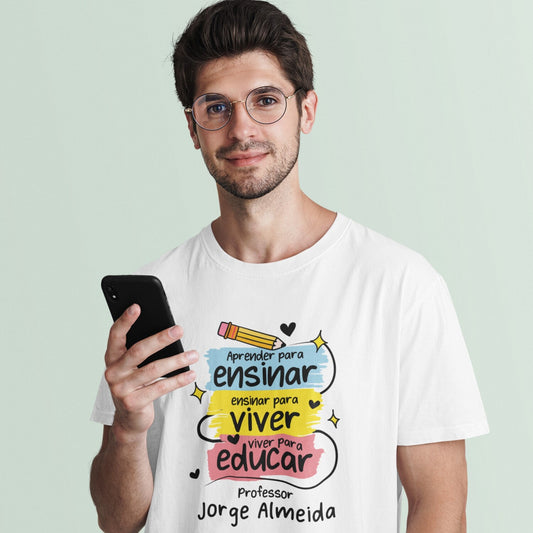 T-shirt "Ensinar-Viver-Educar"