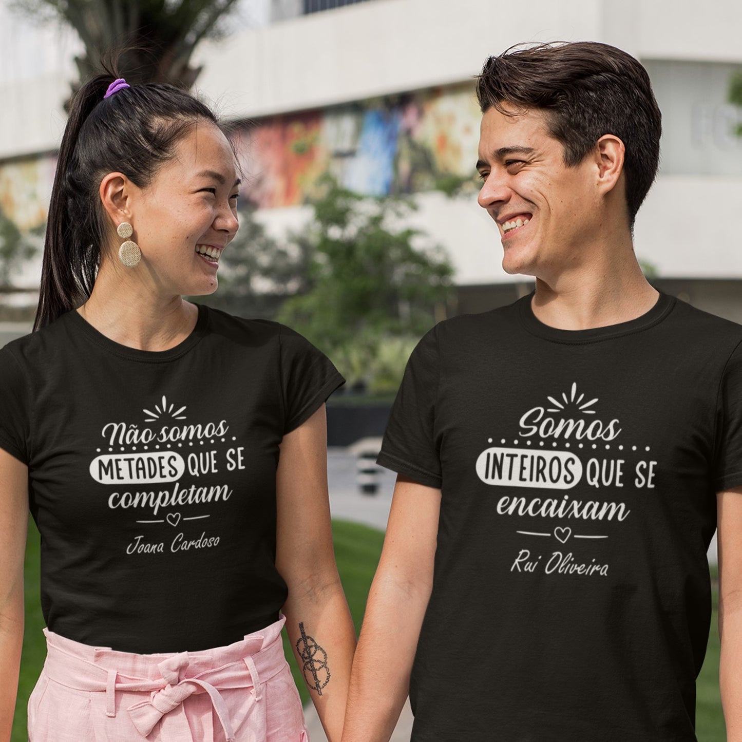 Conjunto 2 t-shirts "Inteiros que se encaixam"