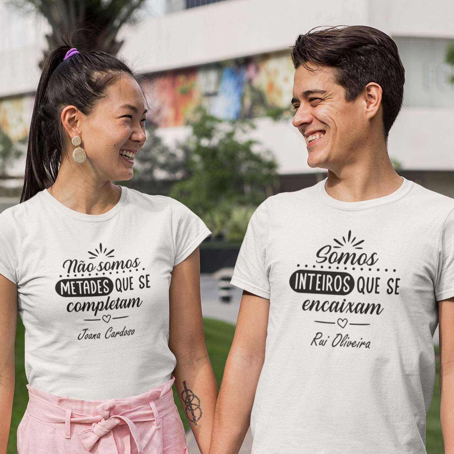 Conjunto 2 t-shirts "Inteiros que se encaixam"