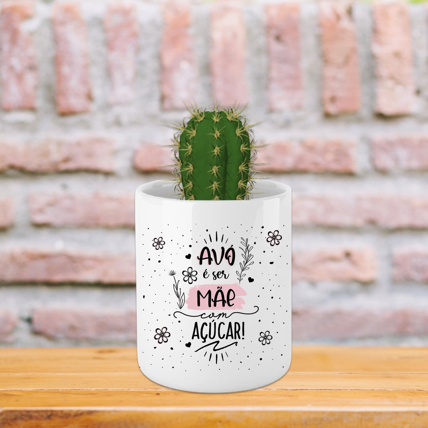 Vaso "Avó é ser Mãe com Açúcar"