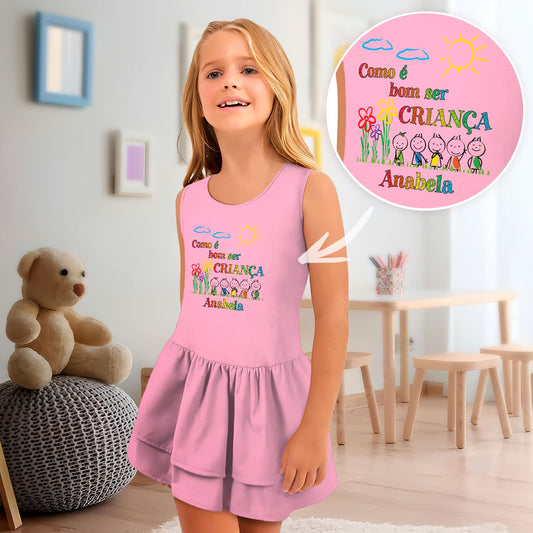 Vestido e/ou Garrafa "Como é bom ser criança"