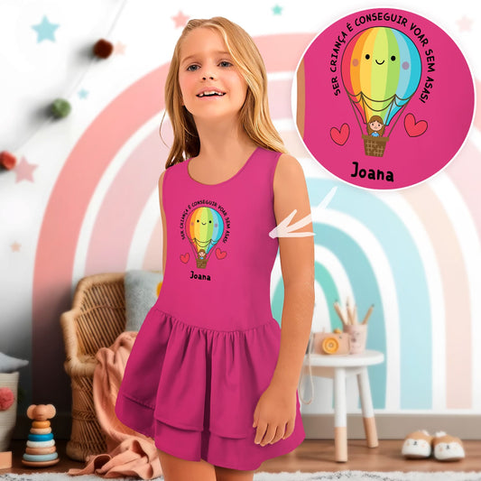 Vestido e/ou Garrafa "Ser criança é conseguir voar sem asas"