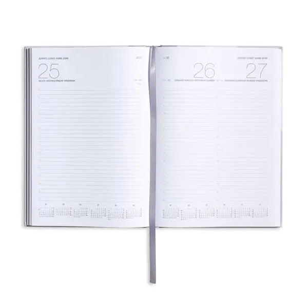Agenda diária 2027. Capa em papel couché, formato A5.