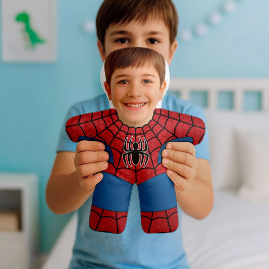 Almofada boneco personalizada MiniTu Aranha com fotografia.