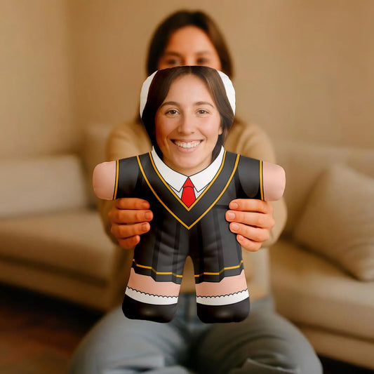 Almofada boneco personalizada MiniTu Finalista com fotografia.