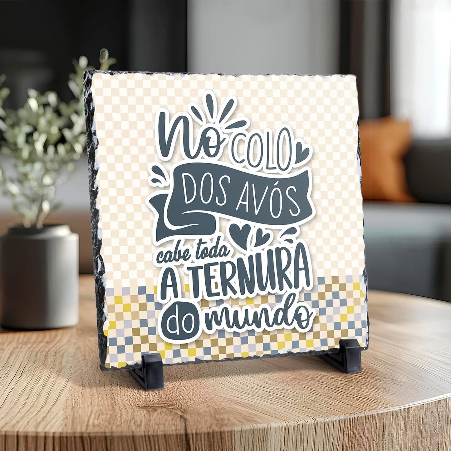 ardósia personalizada para avós com mensagem especial