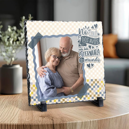 ardósia personalizada para avós com fotografia