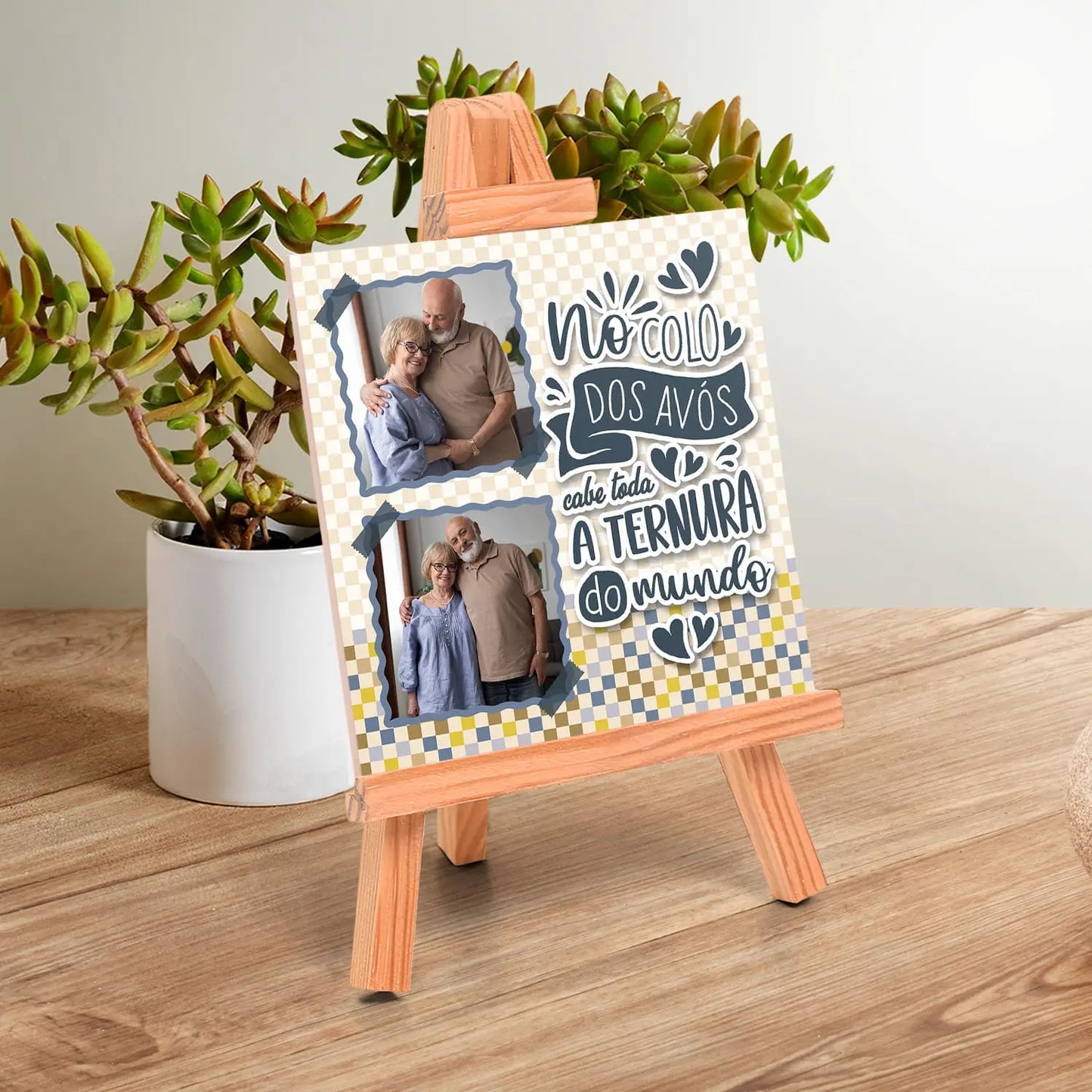 azulejo personalizado para avós com fotografias