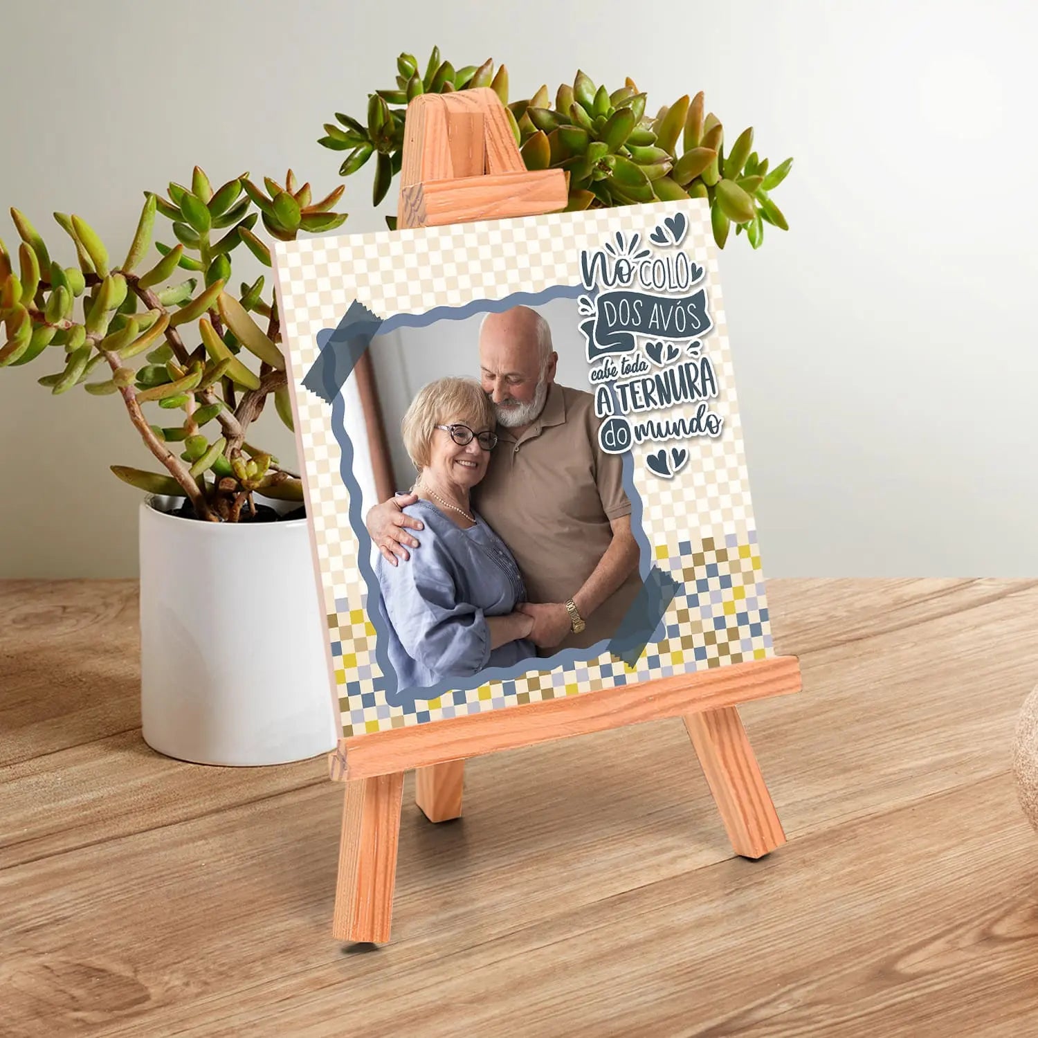 azulejo personalizado para avós com fotografia