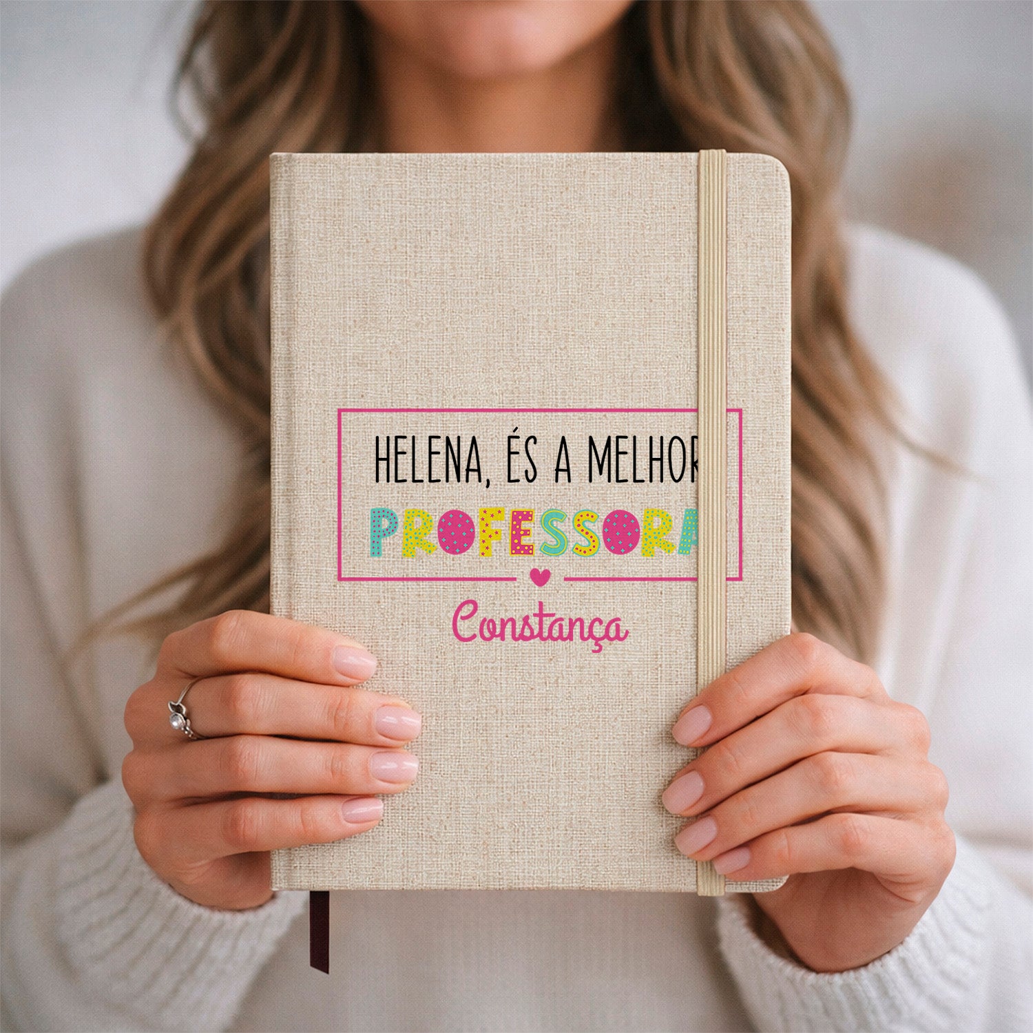 bloco de notas professora personalizado com nome