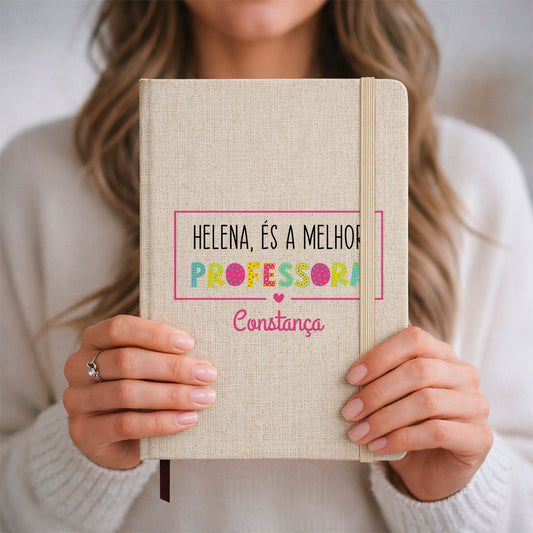 bloco de notas professora personalizado com nome