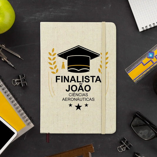bloco de notas personalizado para finalista com nome e curso ou ano escolar 
