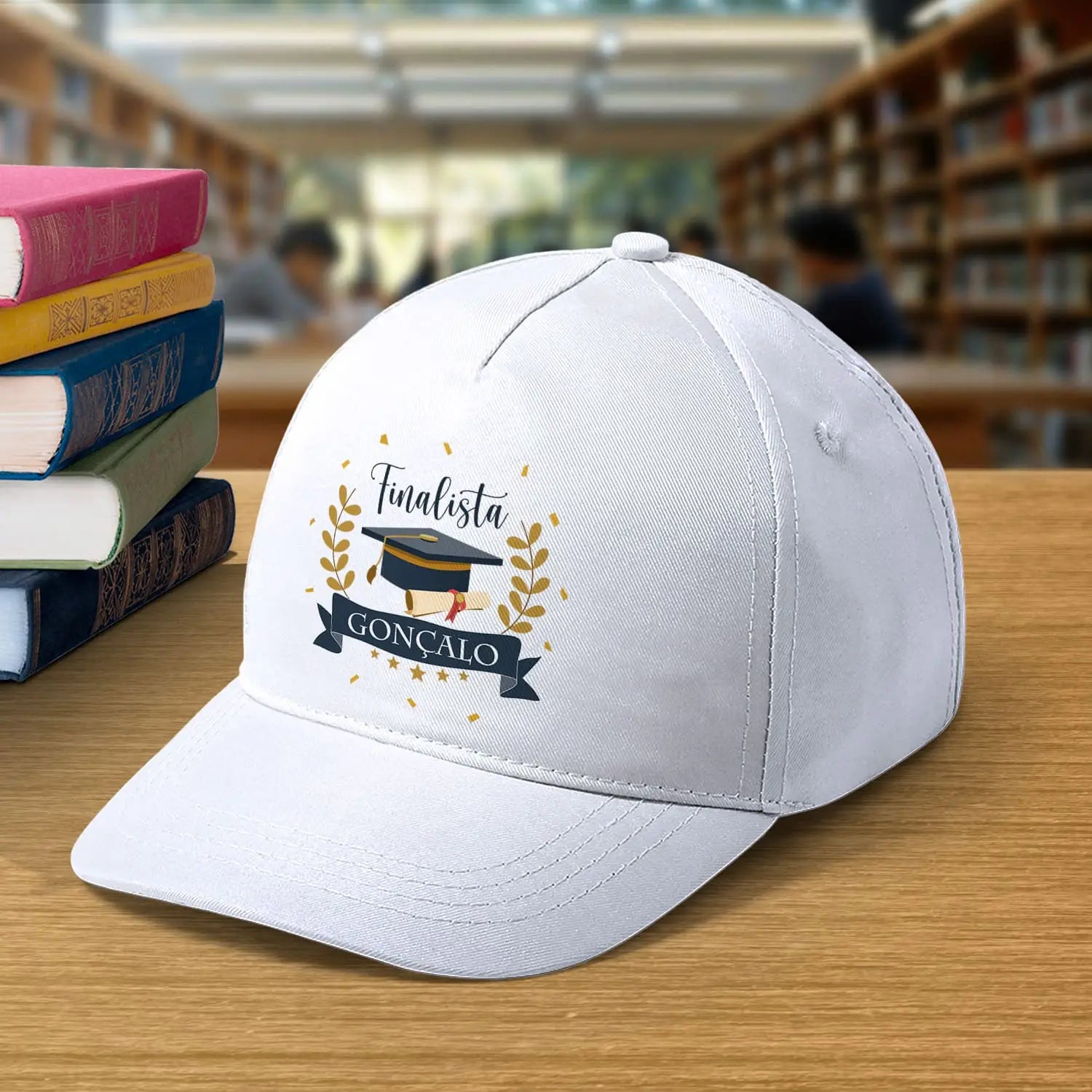 boné personalizado para finalista com nome
