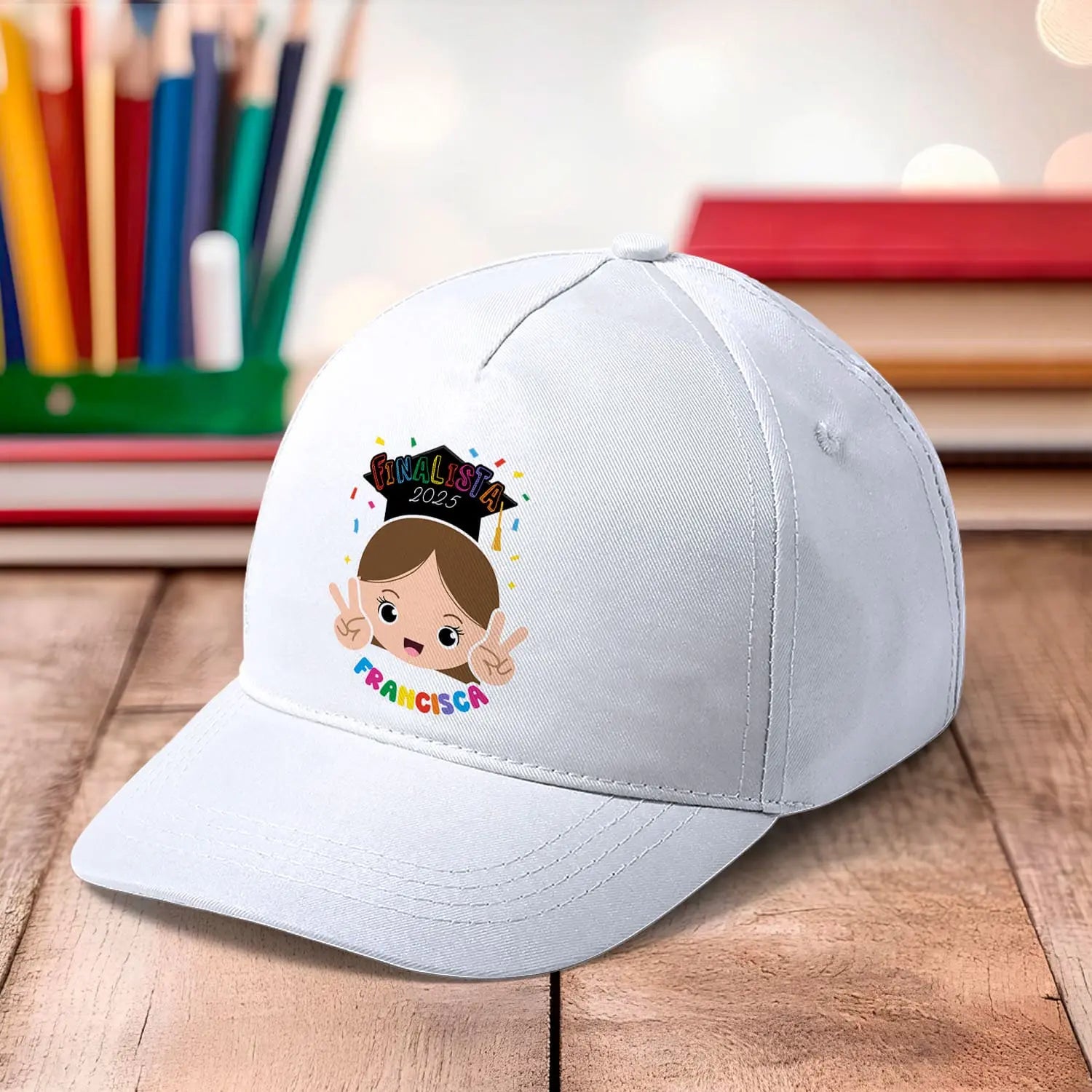 boné finalista personalizado com nome e ano