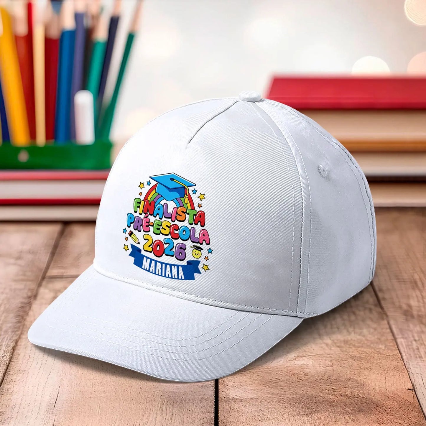 boné finalista personalizado com nome e ano
