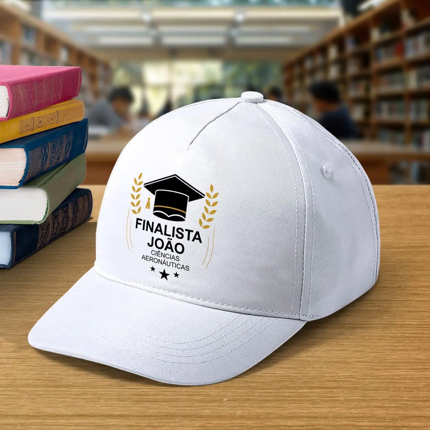boné personalizado para finalista com nome e curso ou ano escolar