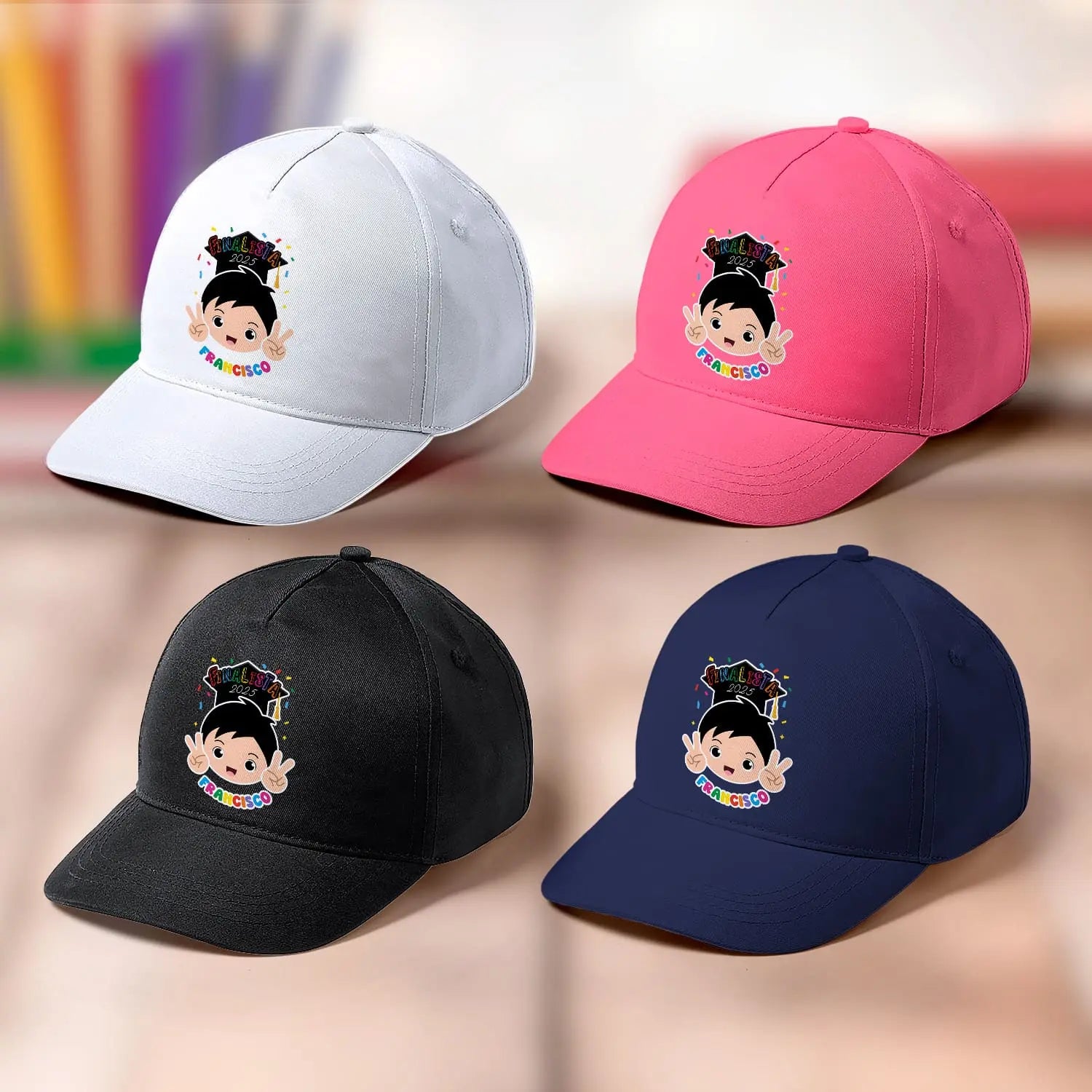 boné finalista personalizado com nome e ano
