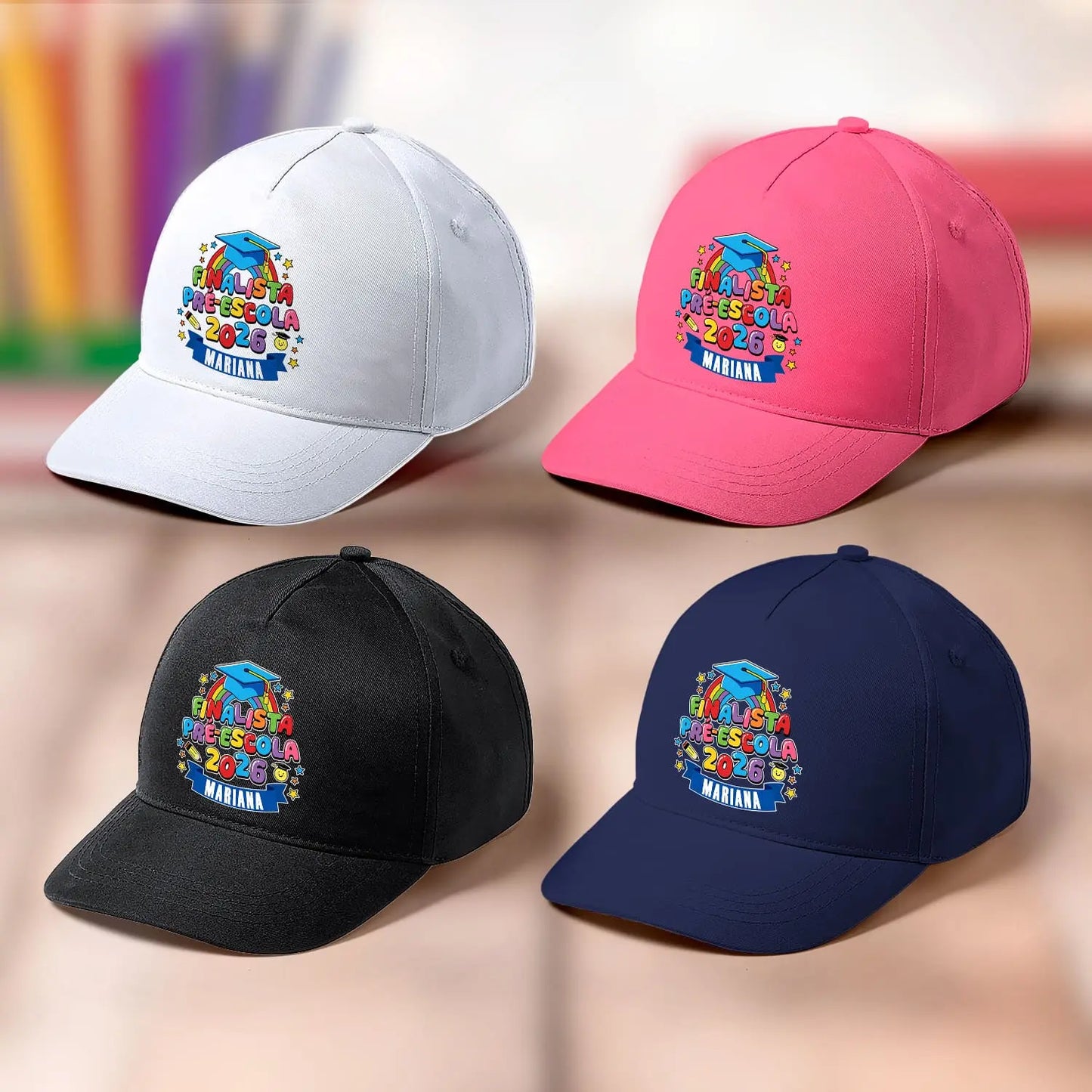 boné finalista personalizado com nome e ano
