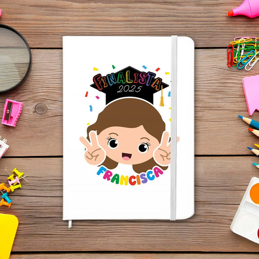 caderno finalista personalizado com nome e ano