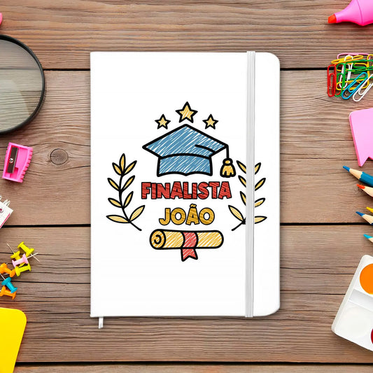 caderno finalista personalizado com nome