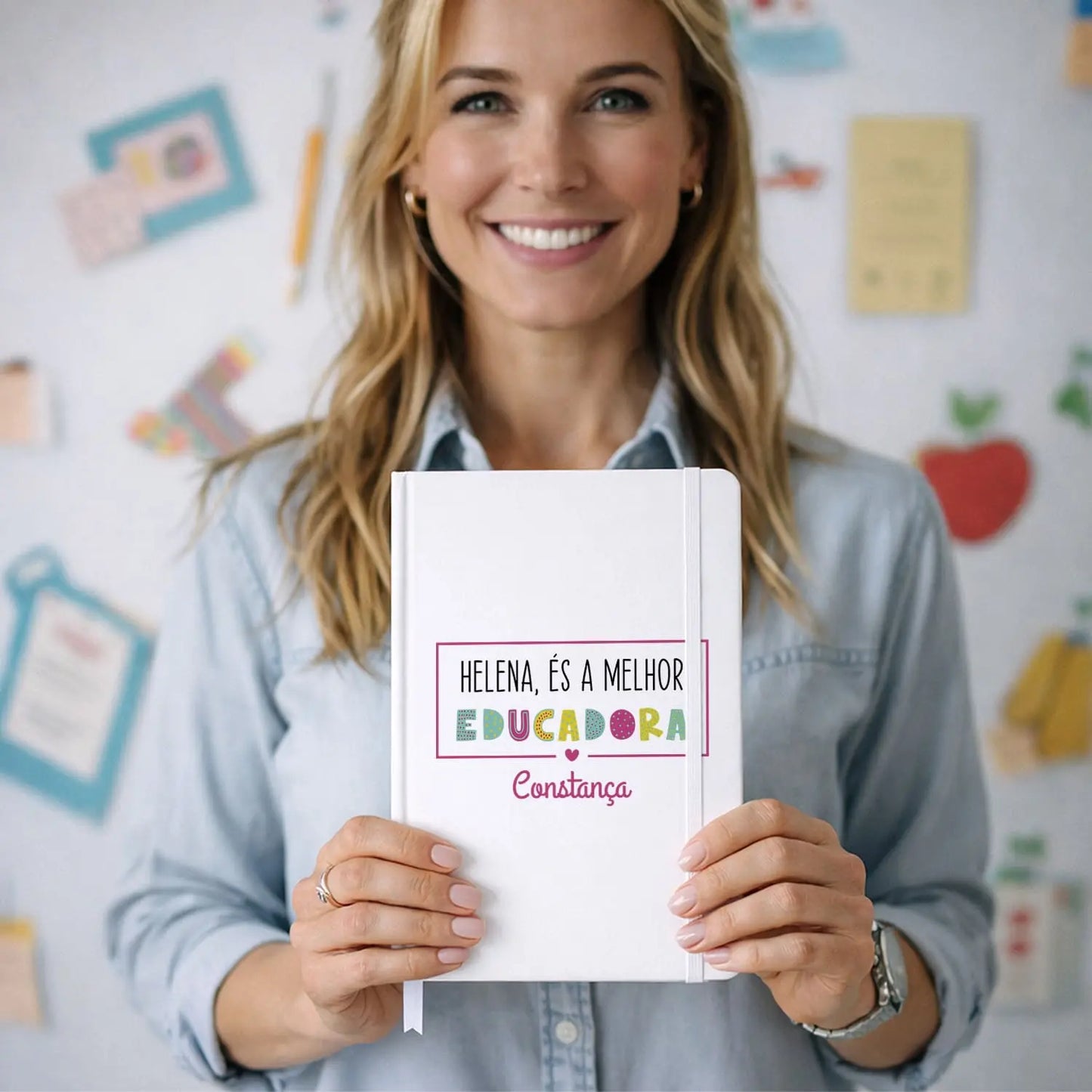 caderno educadora personalizado com nome