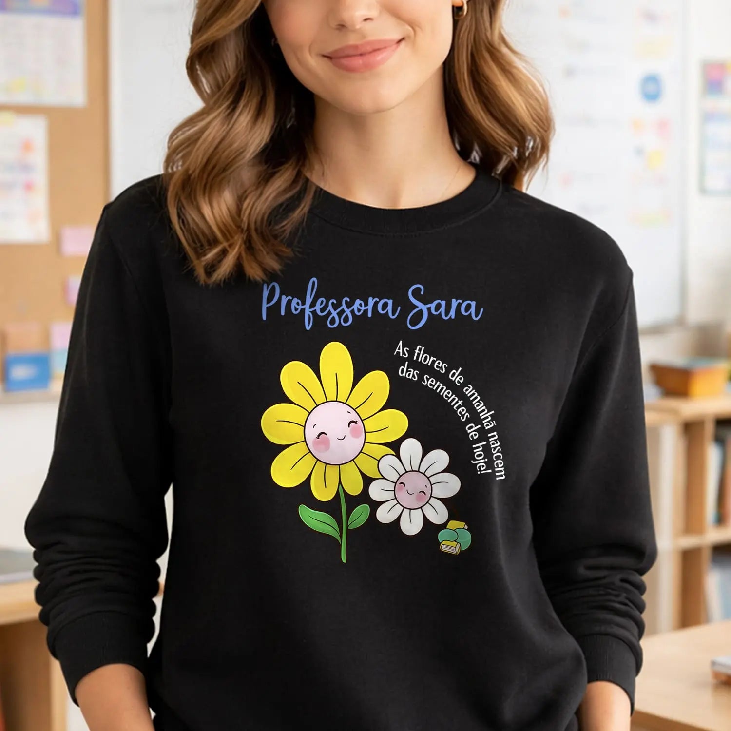 camisola professora personalizada com nome 