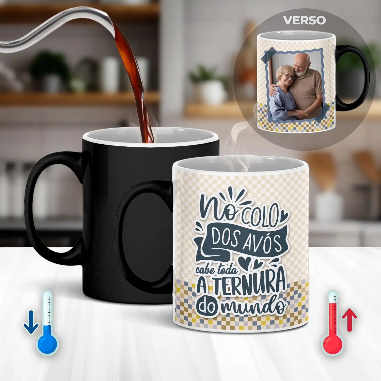 caneca mágica personalizada para avós com fotografia