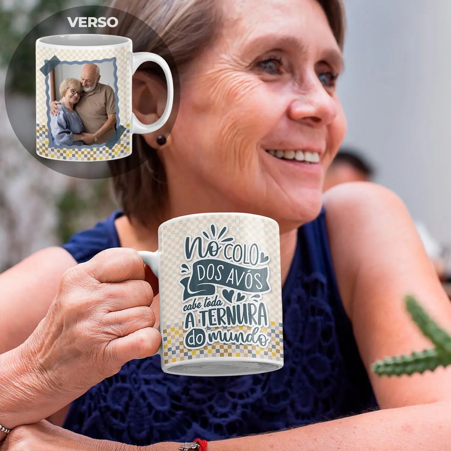 caneca personalizada para avós com fotografia