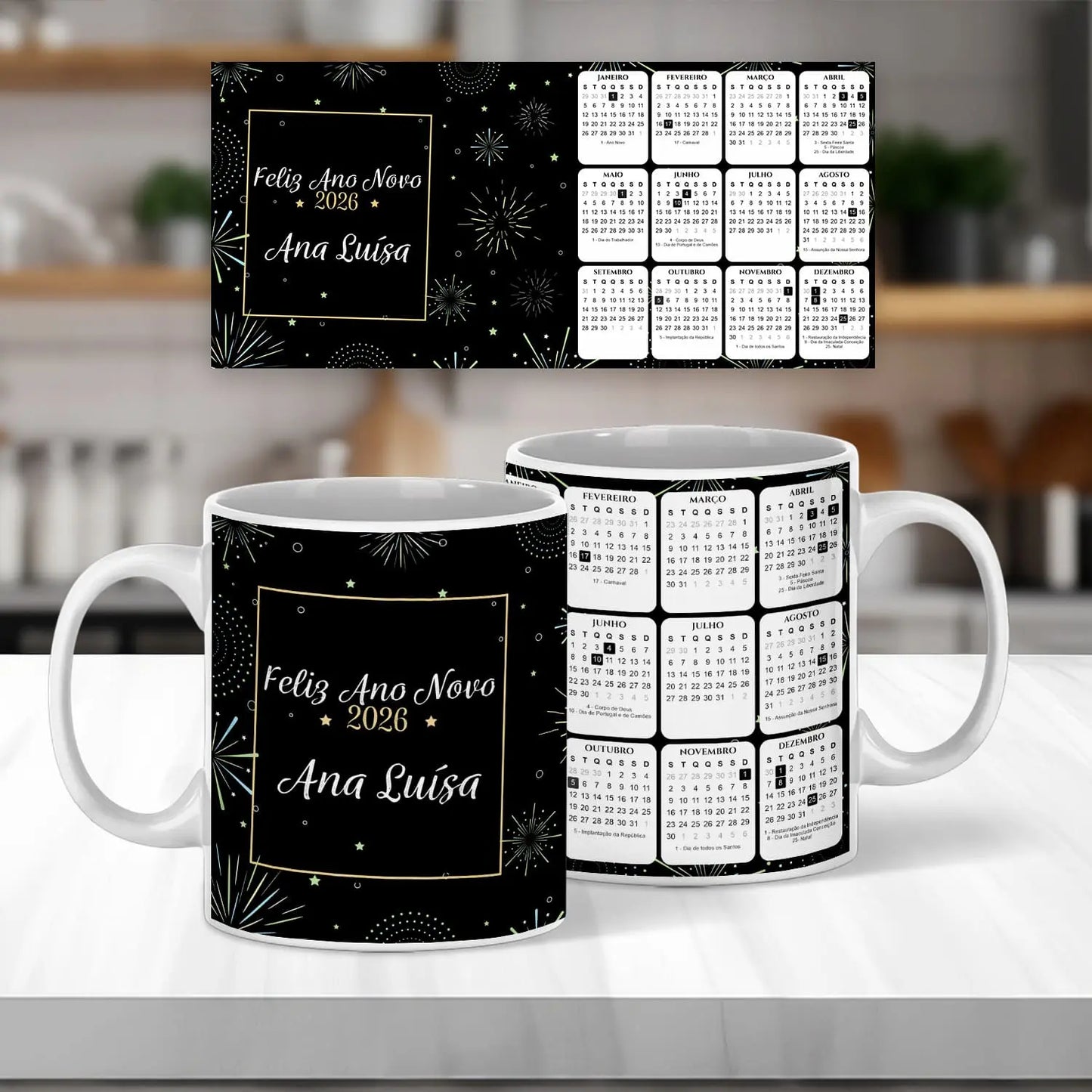Caneca "Calendário 2026"