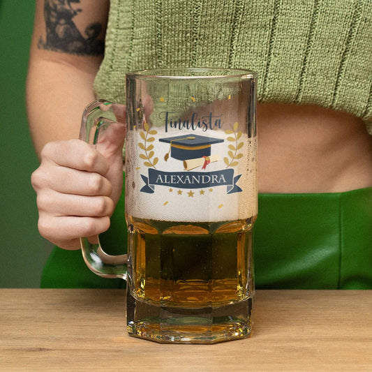 caneca para cerveja finalista personalizada com nome