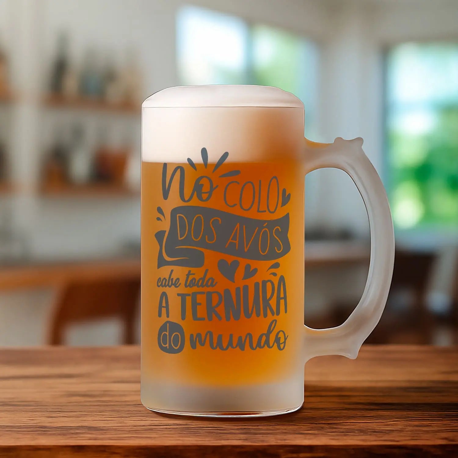 caneca para cerveja personalizada para avós com mensagem especial