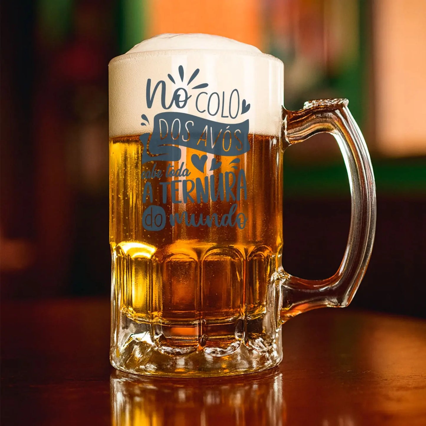 caneca para cerveja personalizada para avós com mensagem especial